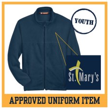 Harriton Youth Full-Zip Fleece (Navy)